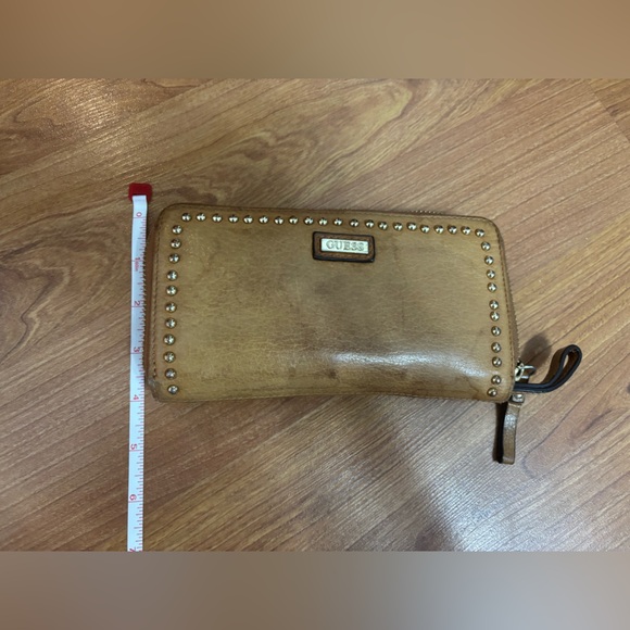 Guess Tan Leather Zip Wallet - Picture 6 of 8